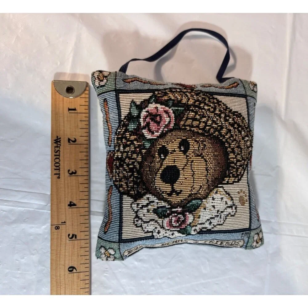 Boyds Bears & Friends Needlepoint 3 PC Pillow Set‎ Teddy Bear Decor Cottagecore